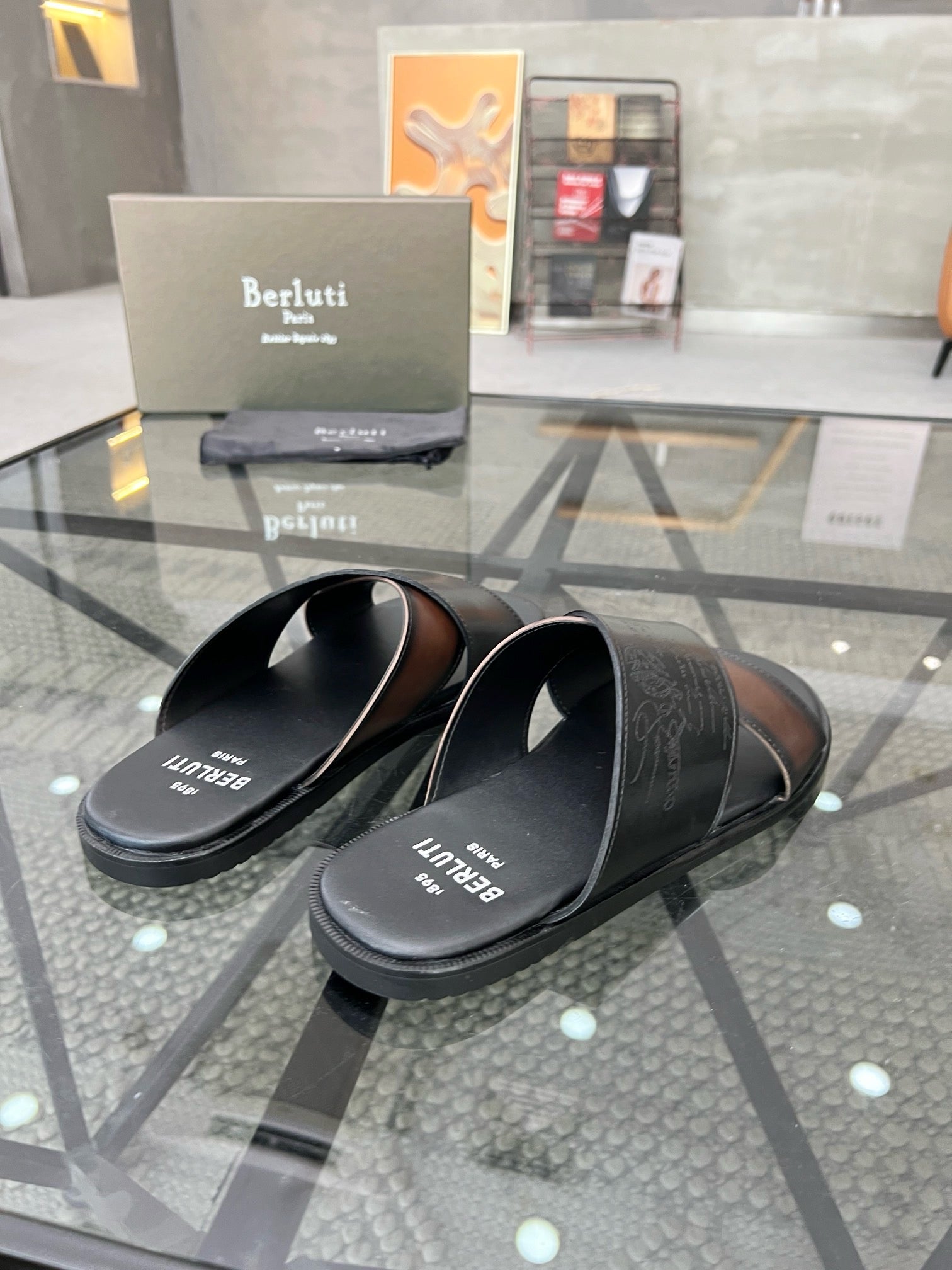 Berlut leather slippers