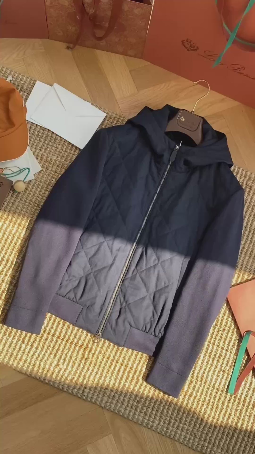 Loro 25fw splicing jacket