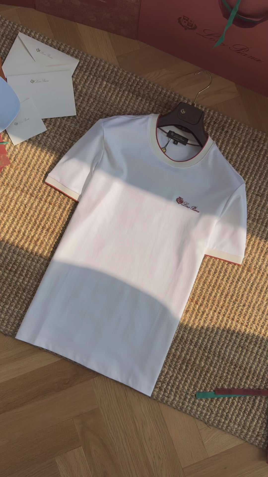 Loro 25fw embroidered t-shirt