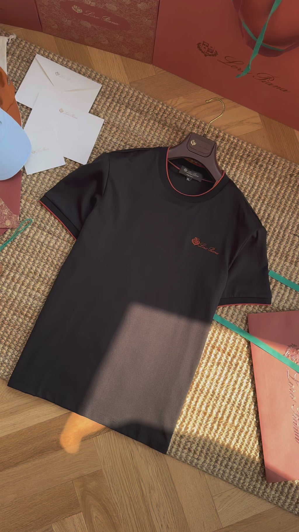 Loro 25fw embroidered t-shirt