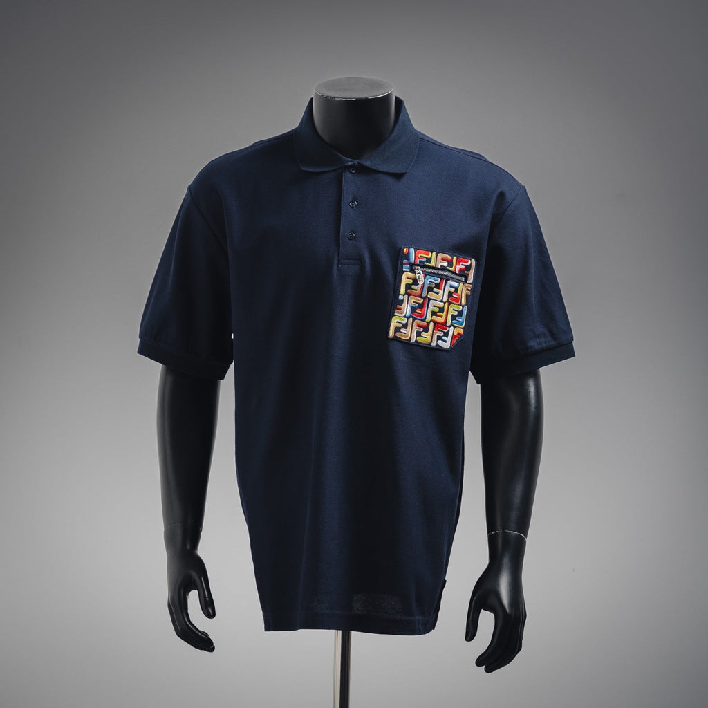 Fend 25ss embroidered polo shirt