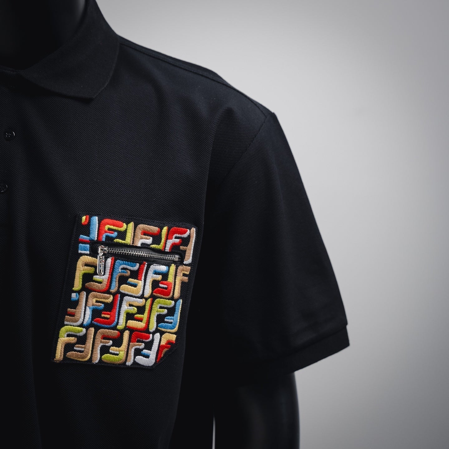 Fend 25ss embroidered polo shirt