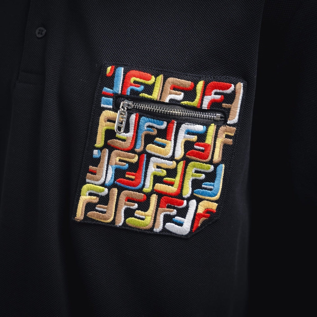 Fend 25ss embroidered polo shirt