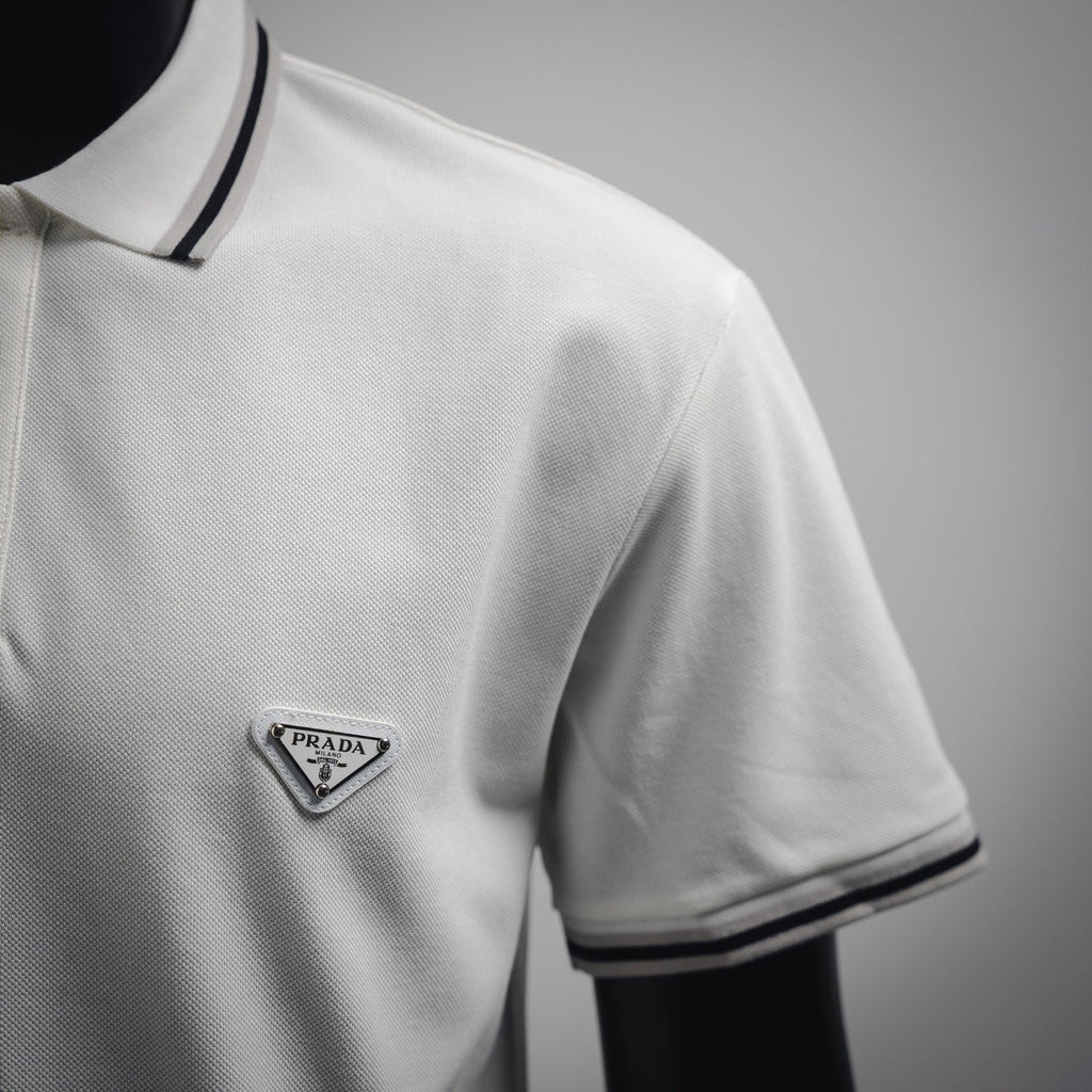 Pra 25ss webbing polo shirt