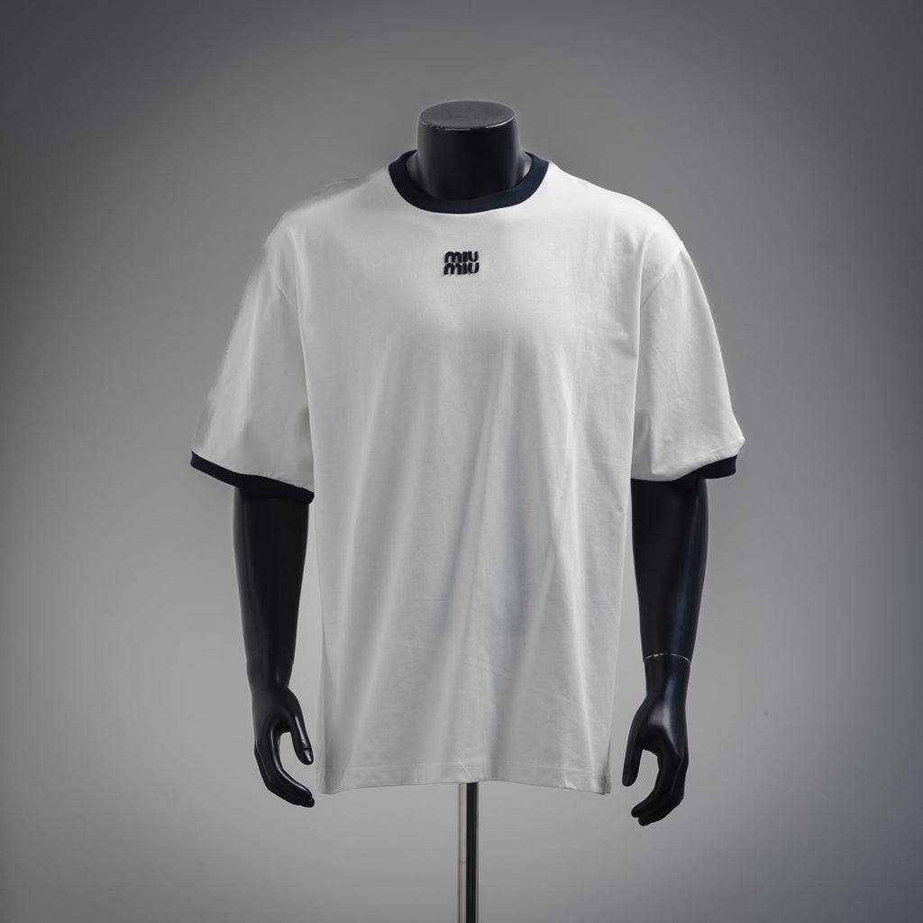 Miu embroidered t-shirt