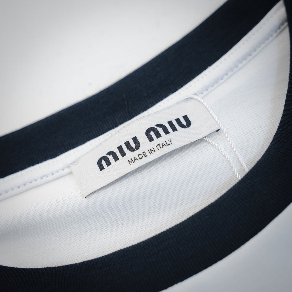 Miu embroidered t-shirt