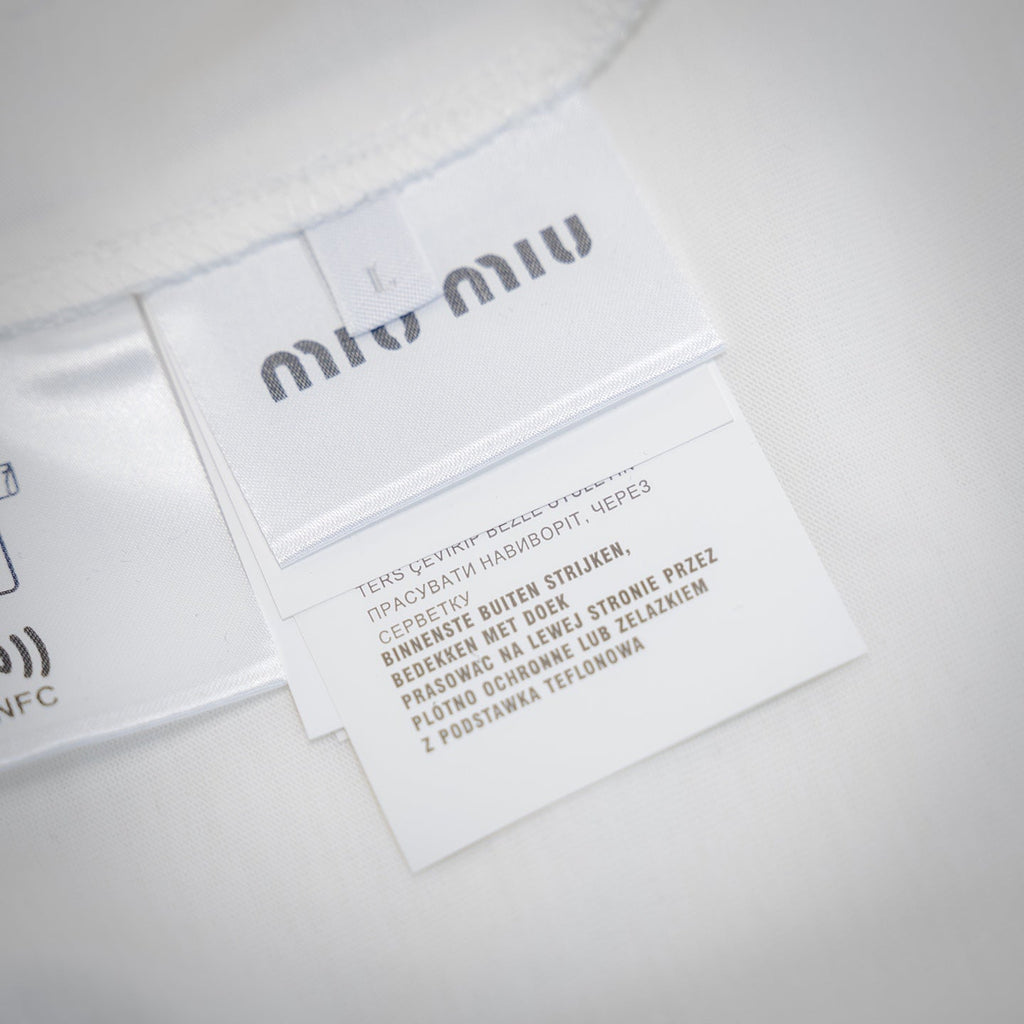 Miu embroidered t-shirt