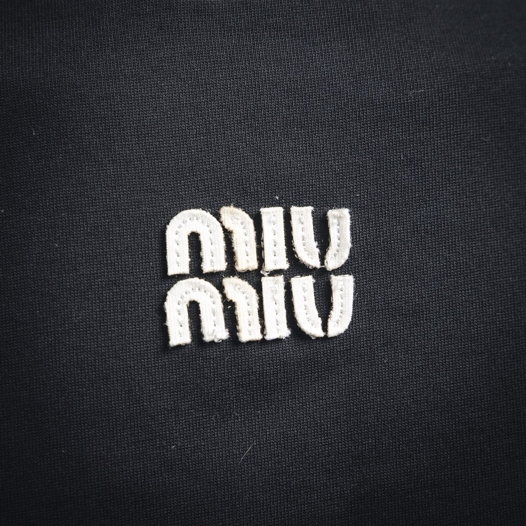 Miu embroidered t-shirt