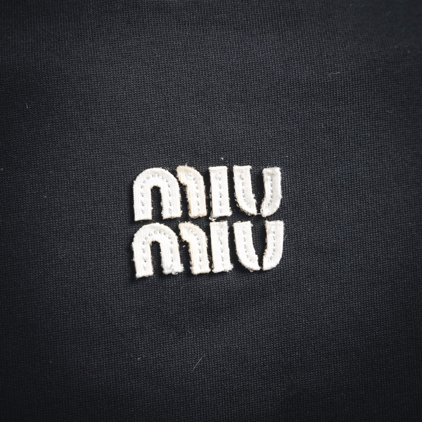 Miu embroidered t-shirt