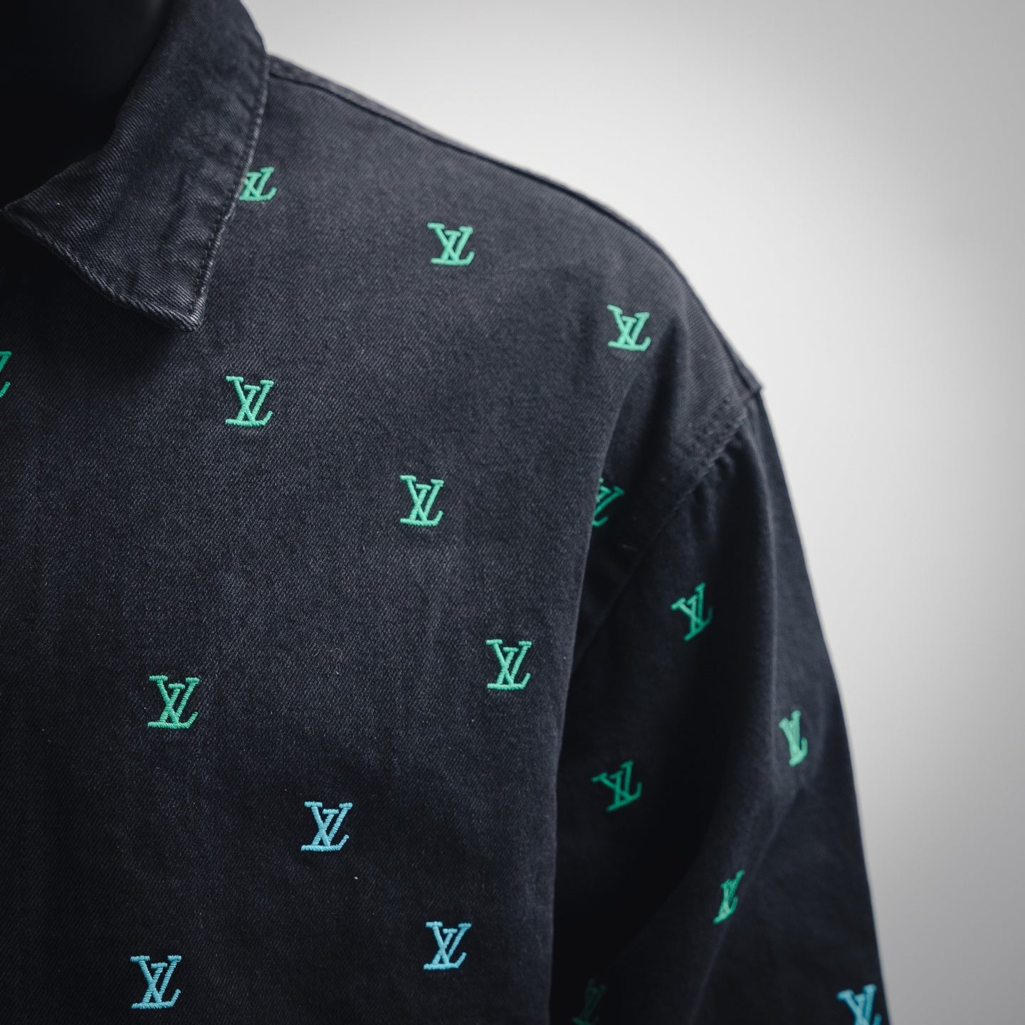 Louis 25ss embroidered denim jacket