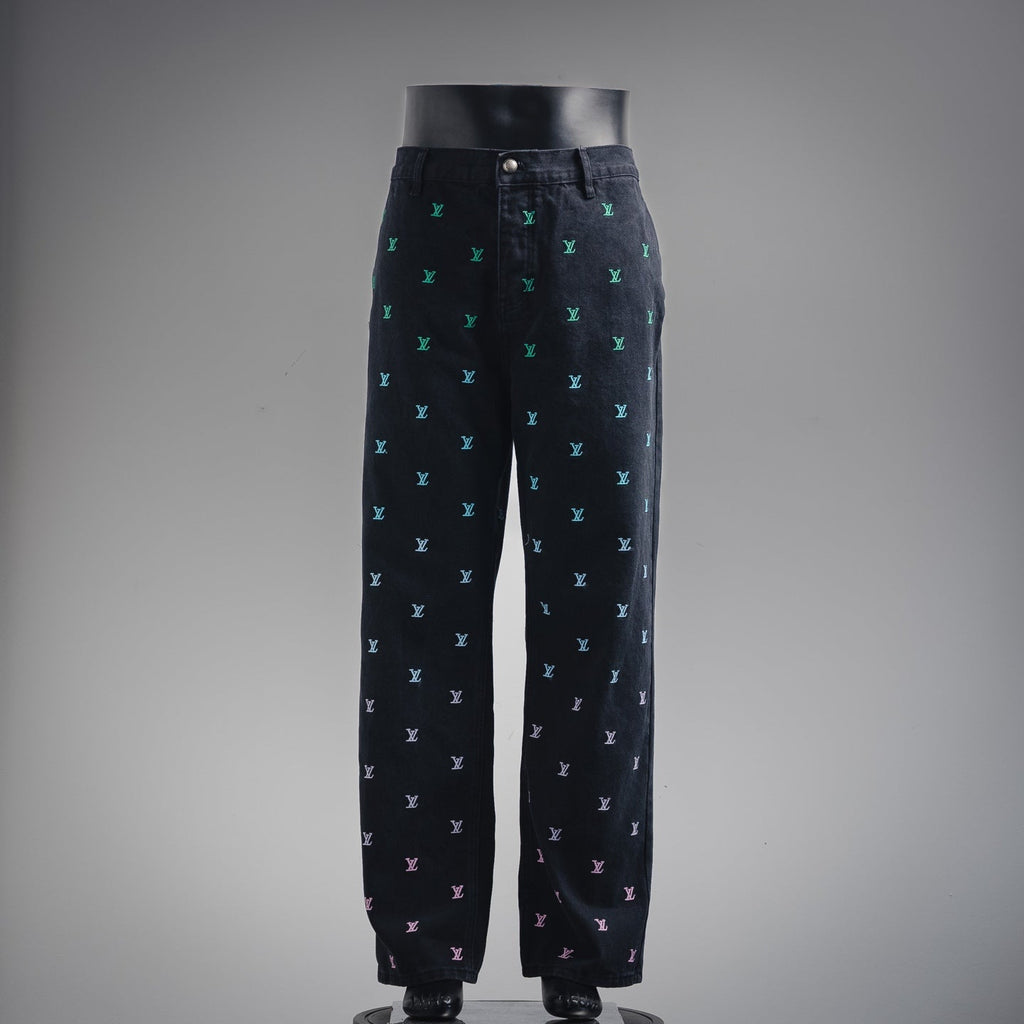 Louis 25ss embroidered jeans