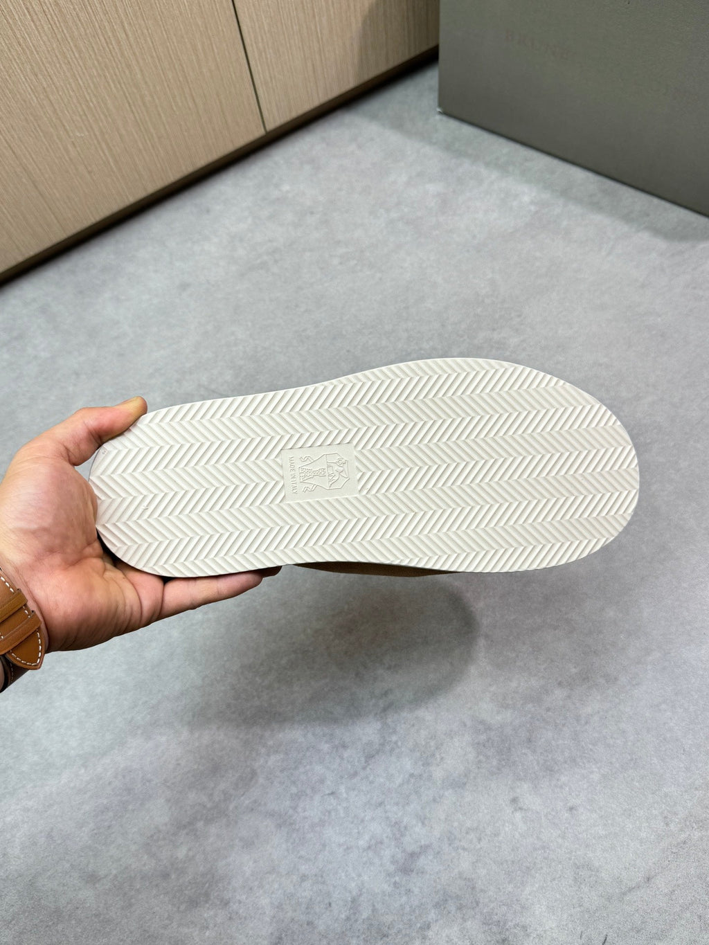 brunello 25ss leather slippers