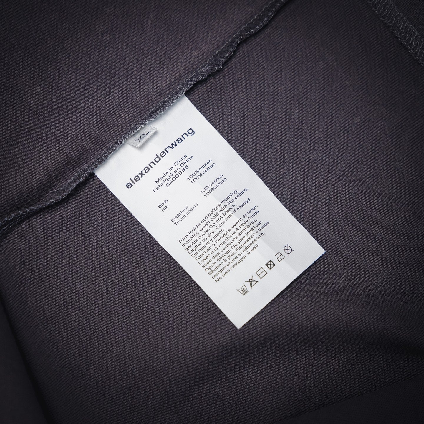 Wang 25ss rhinestone t-shirt