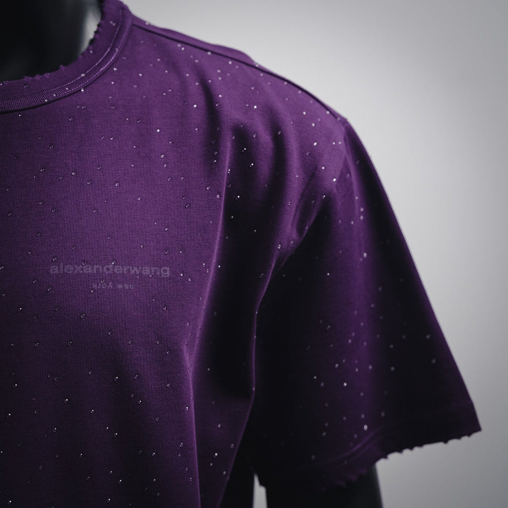 Wang 25ss rhinestone t-shirt