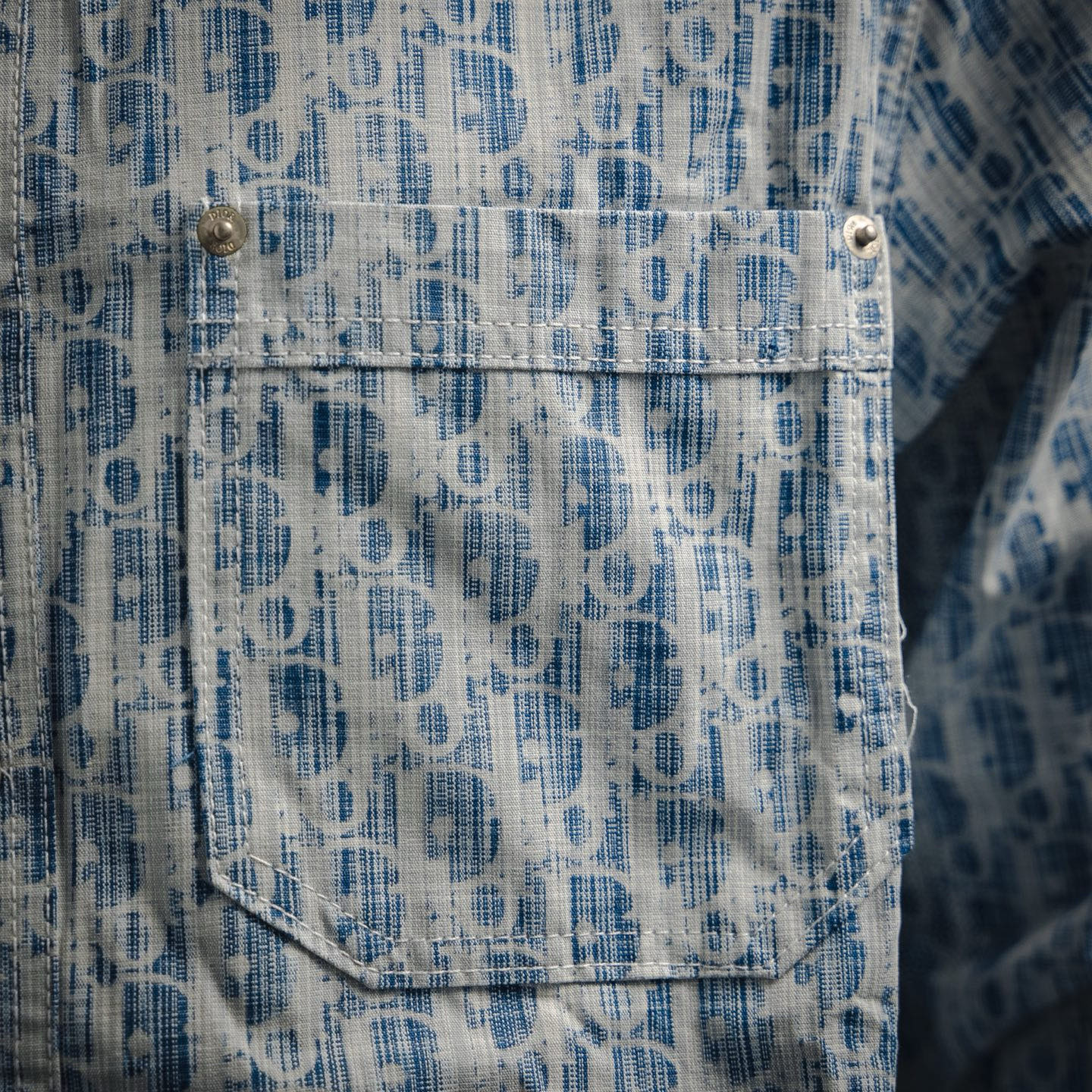 Dio 25ss jacquard denim shirt