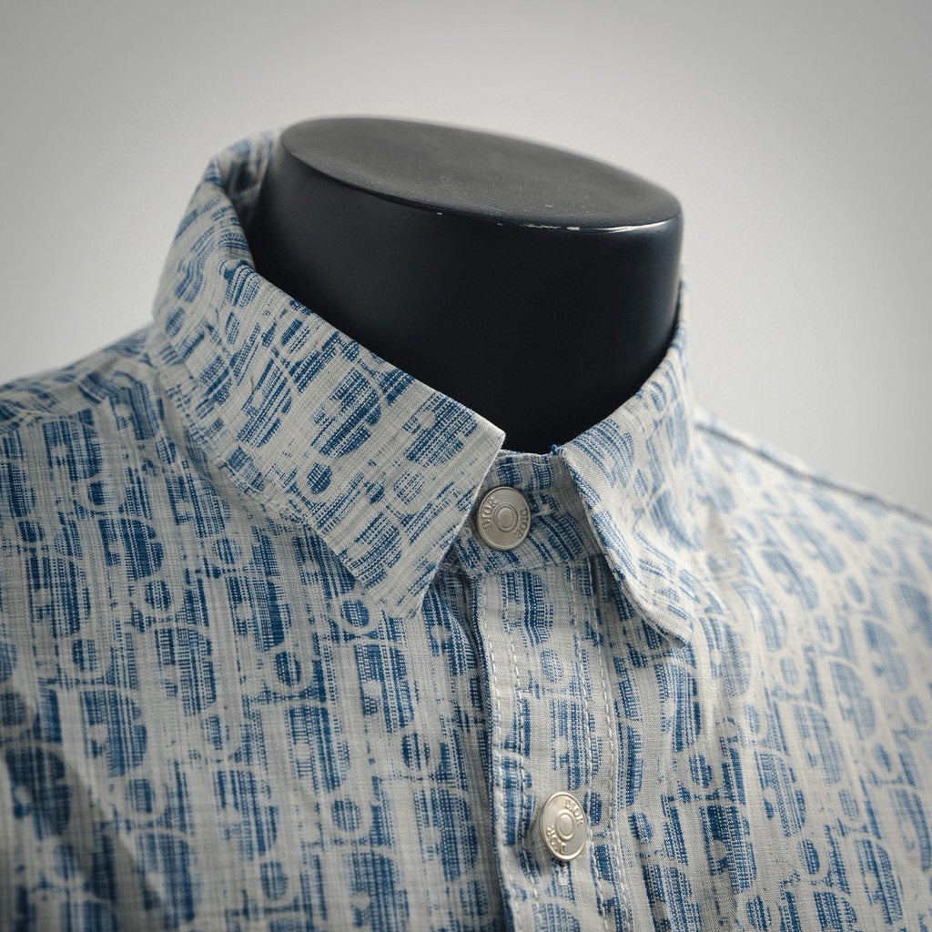 Dio 25ss jacquard denim shirt