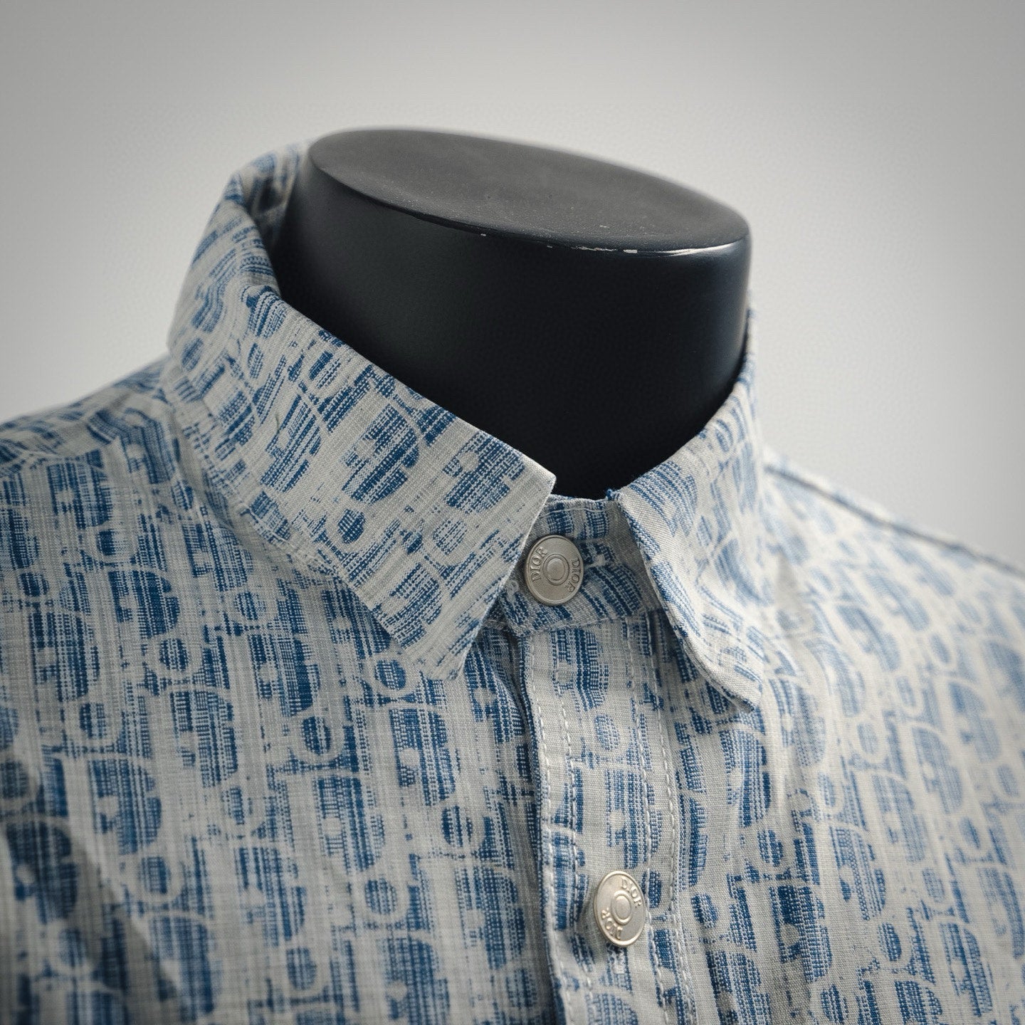 Dio 25ss jacquard denim shirt