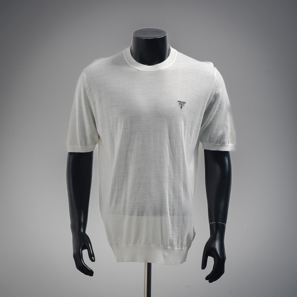 Pra 25ss knit embroidered t-shirt