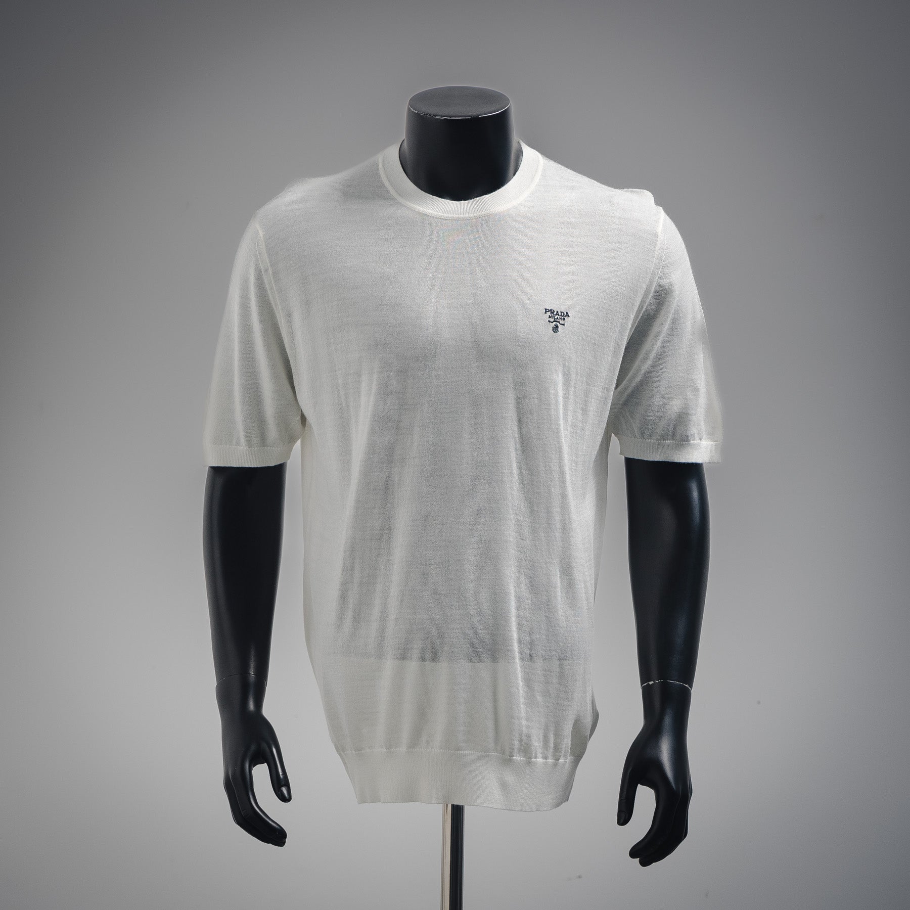 Pra 25ss knit embroidered t-shirt