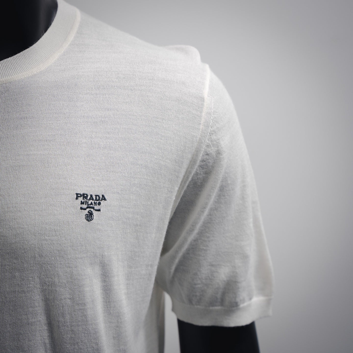 Pra 25ss knit embroidered t-shirt