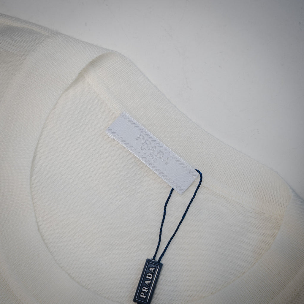 Pra 25ss knit embroidered t-shirt