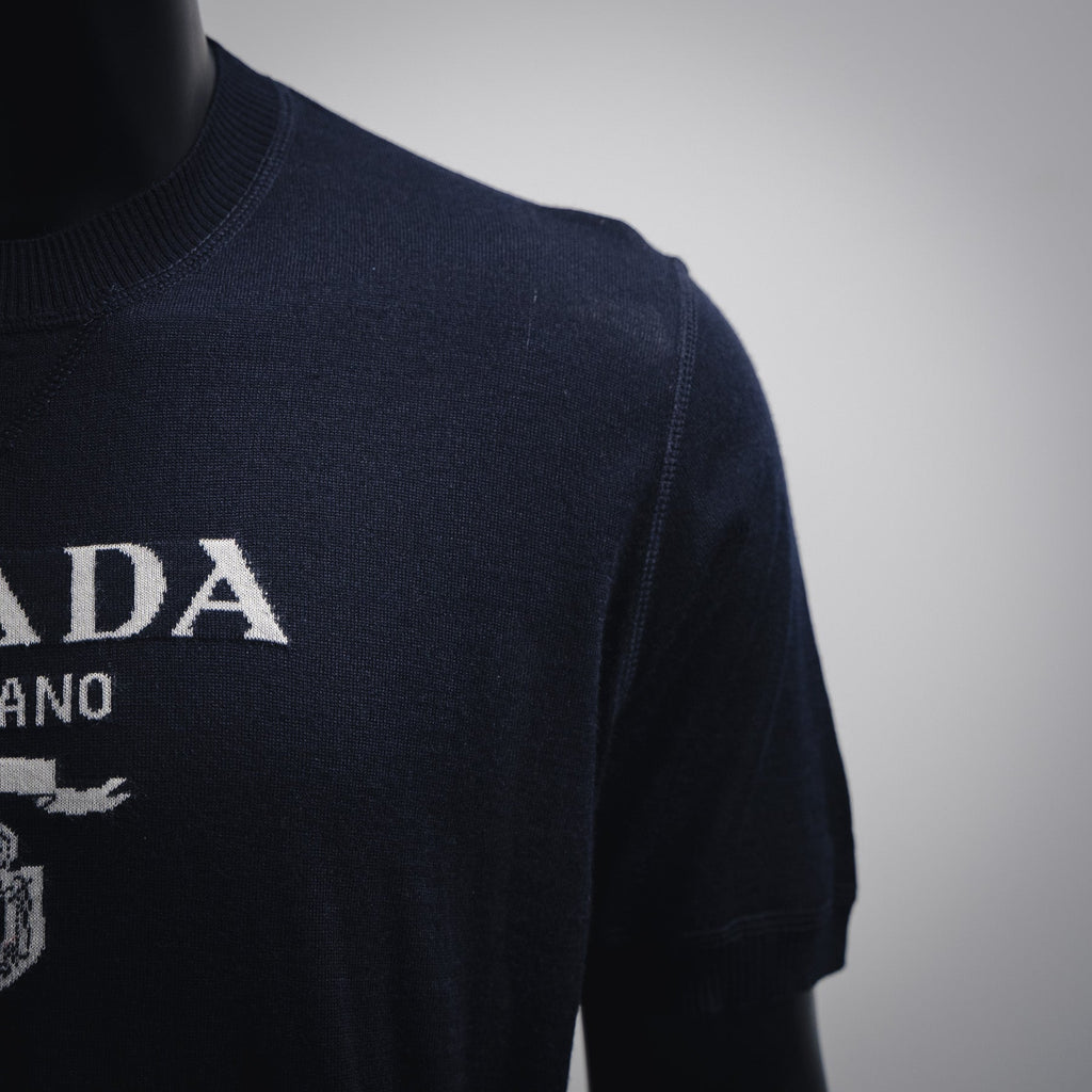 Pra 25ss jacquard knit t-shirt
