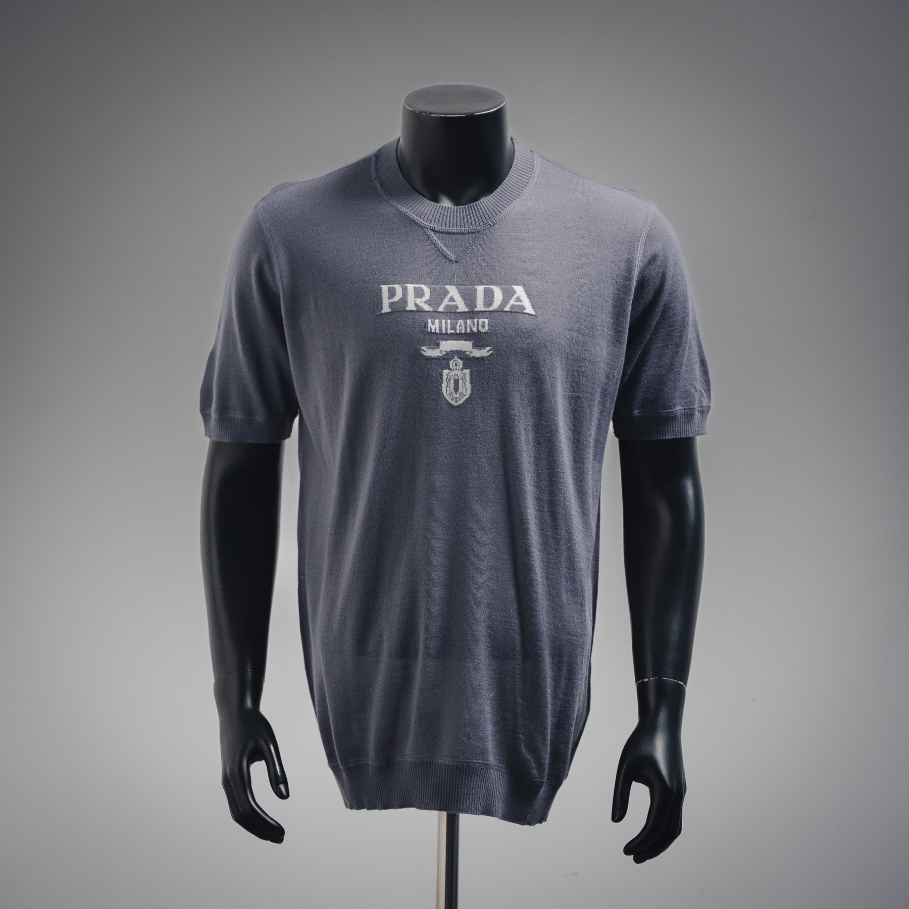 Pra 25ss jacquard knit t-shirt
