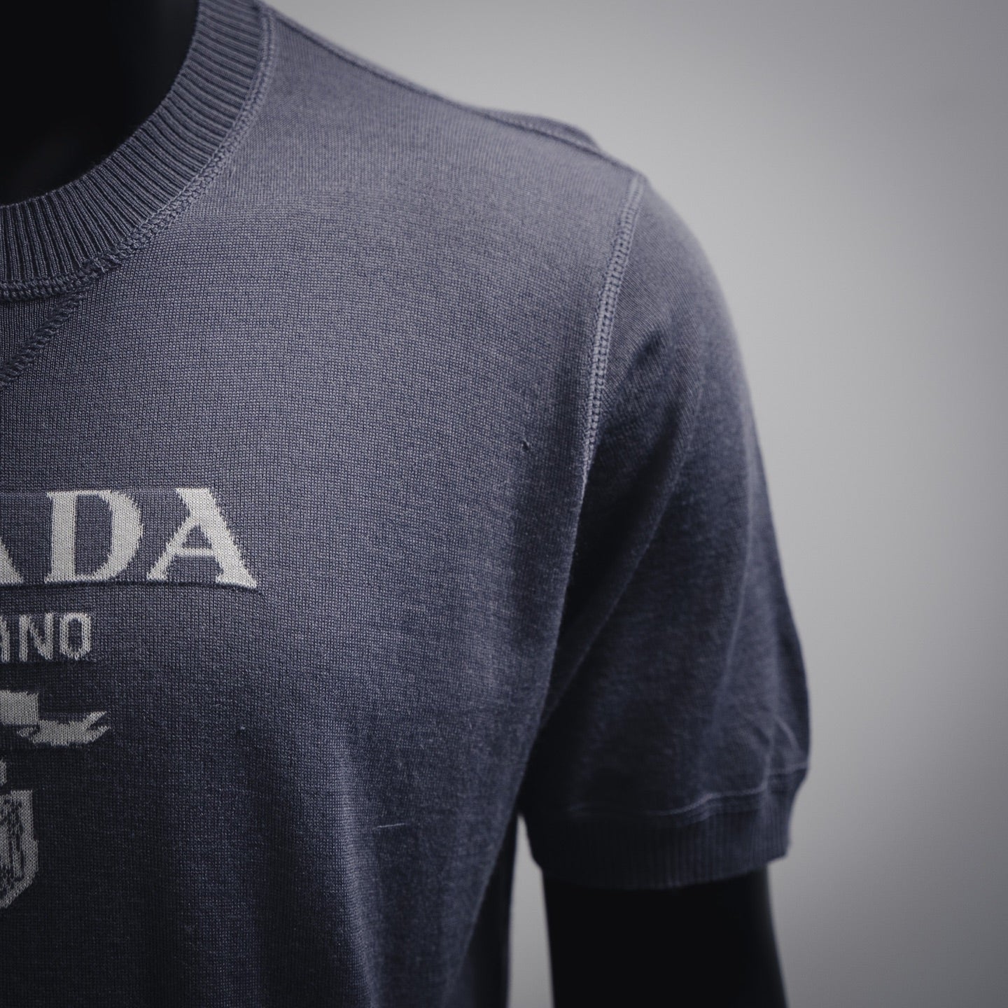 Pra 25ss jacquard knit t-shirt