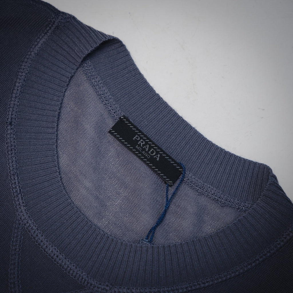 Pra 25ss jacquard knit t-shirt