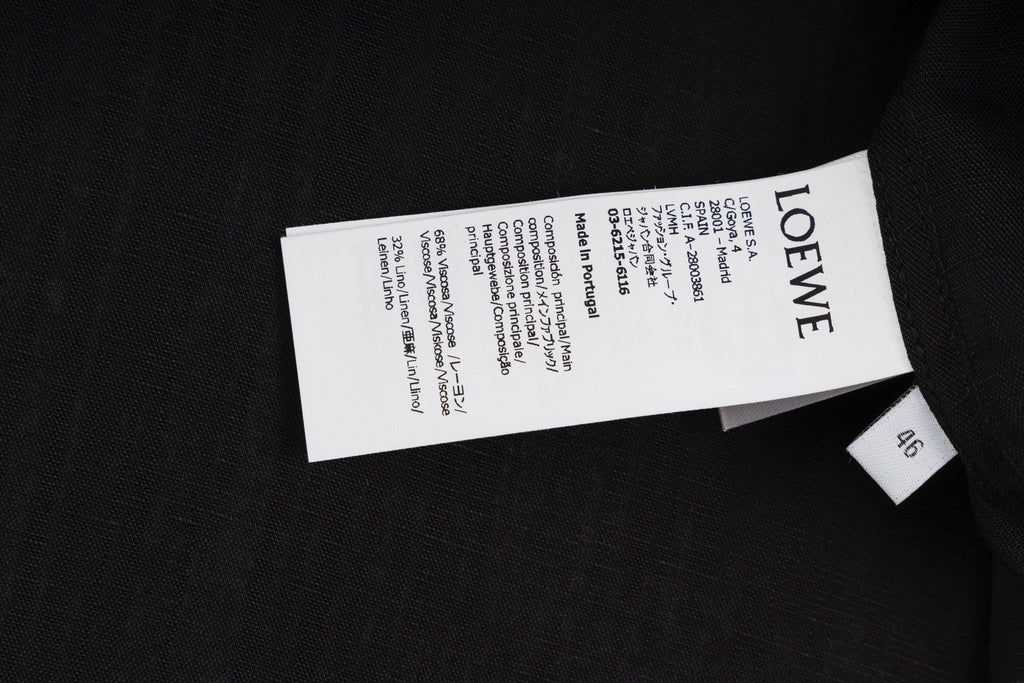 Loe 25ss anagram linen shirt