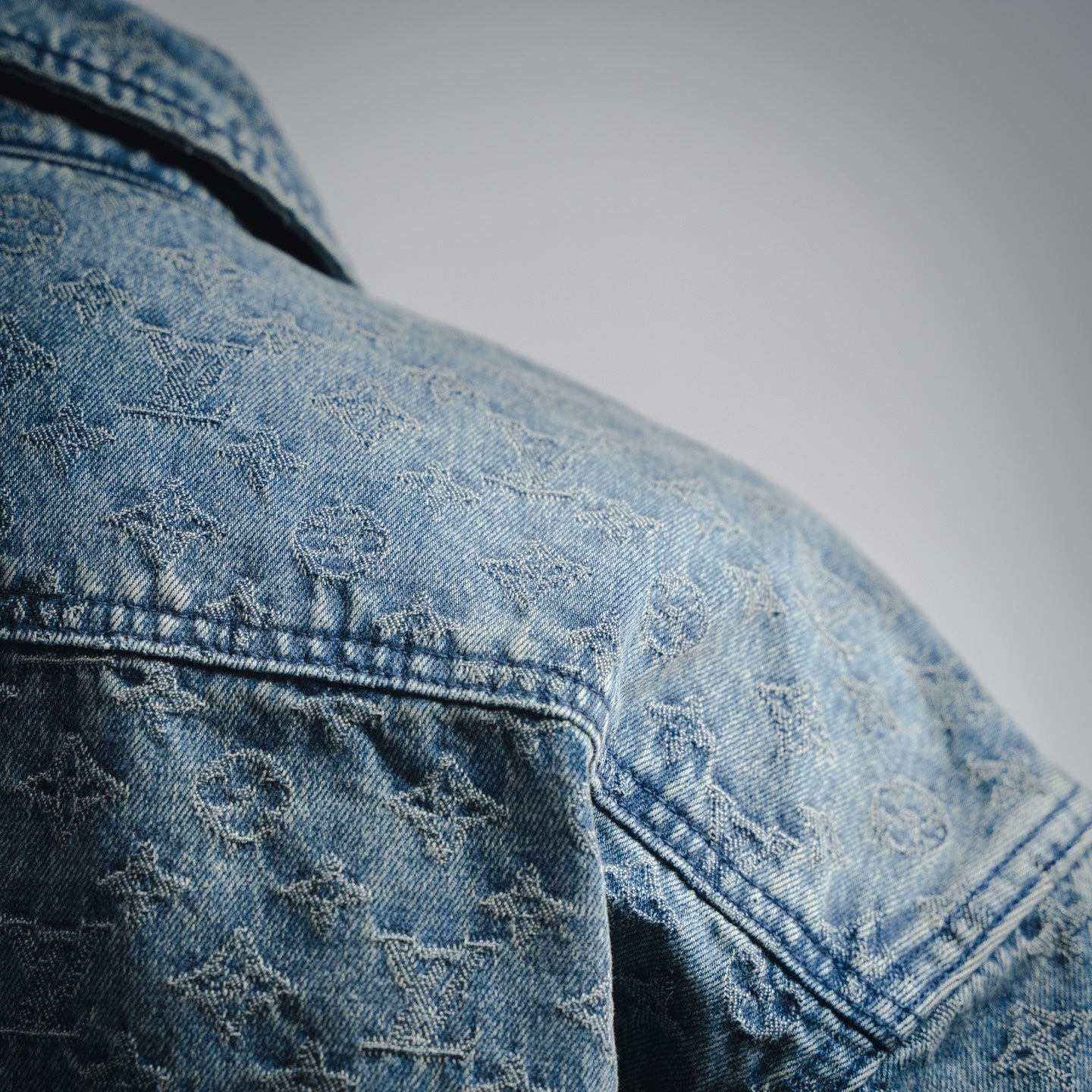 Louis 25ss jacquard denim shirt