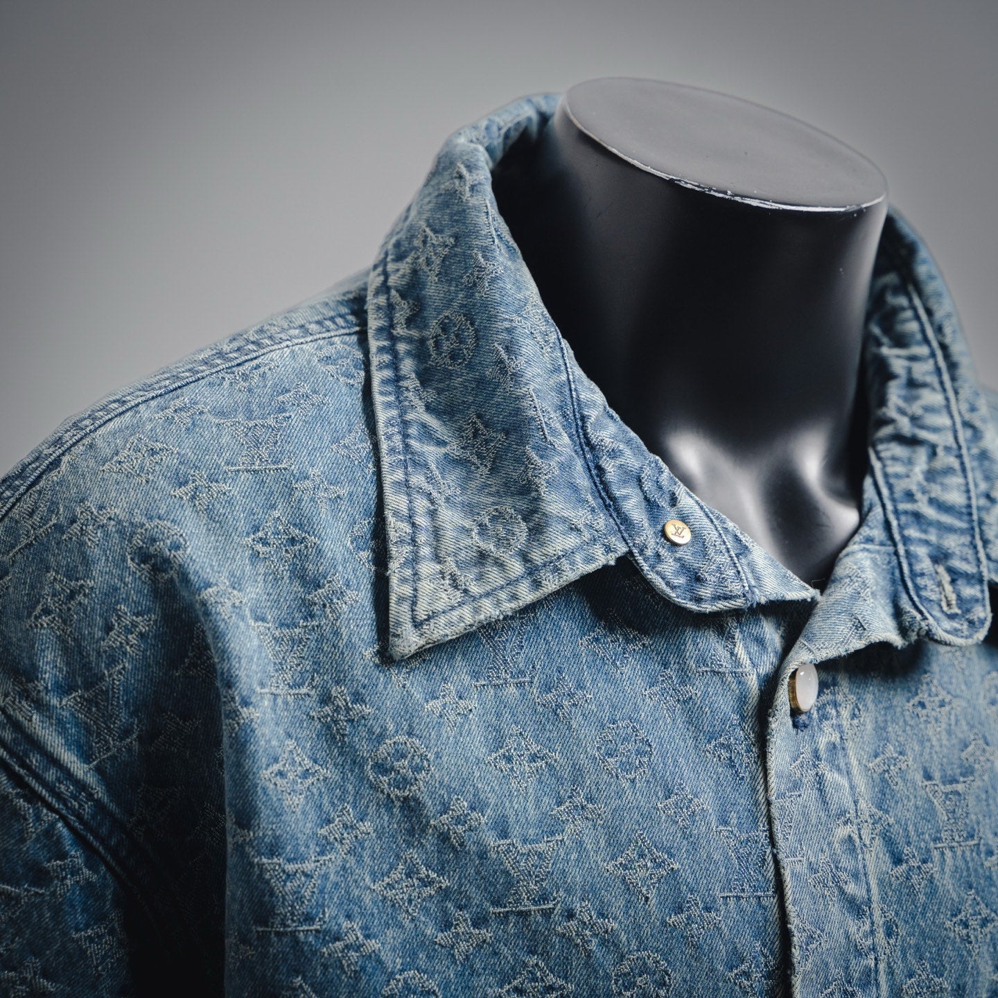 Louis 25ss jacquard denim shirt