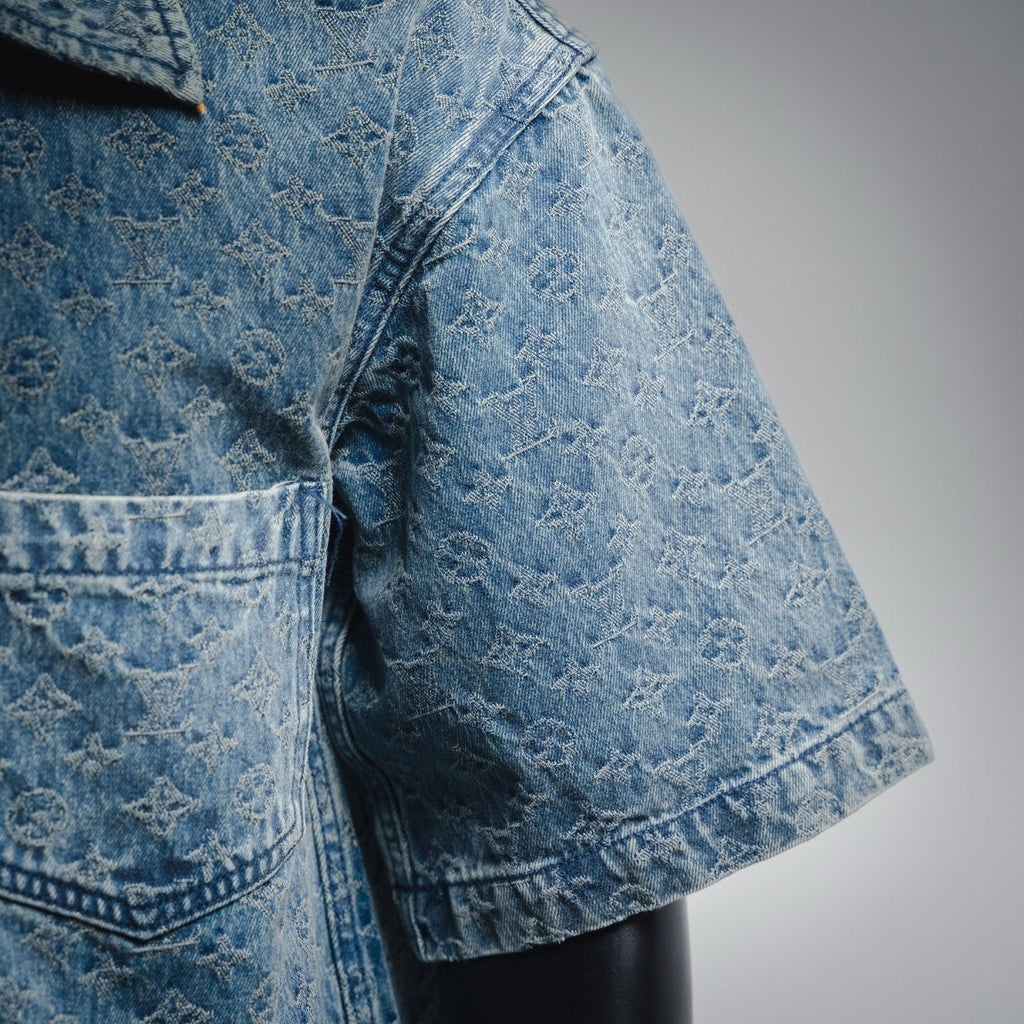 Louis 25ss jacquard denim shirt