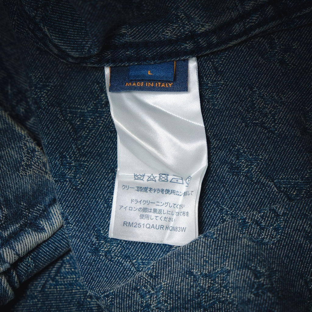 Louis 25ss jacquard denim shirt