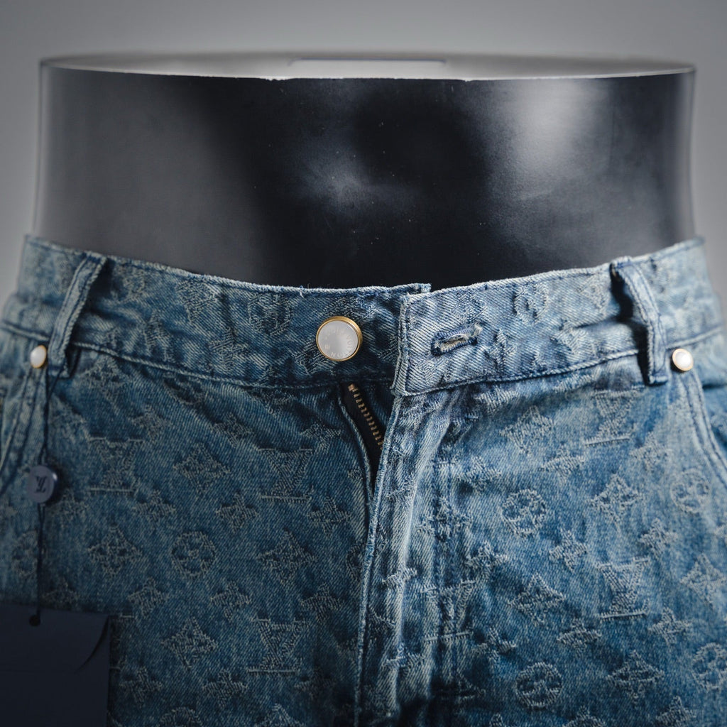 Louis jacquard denim short