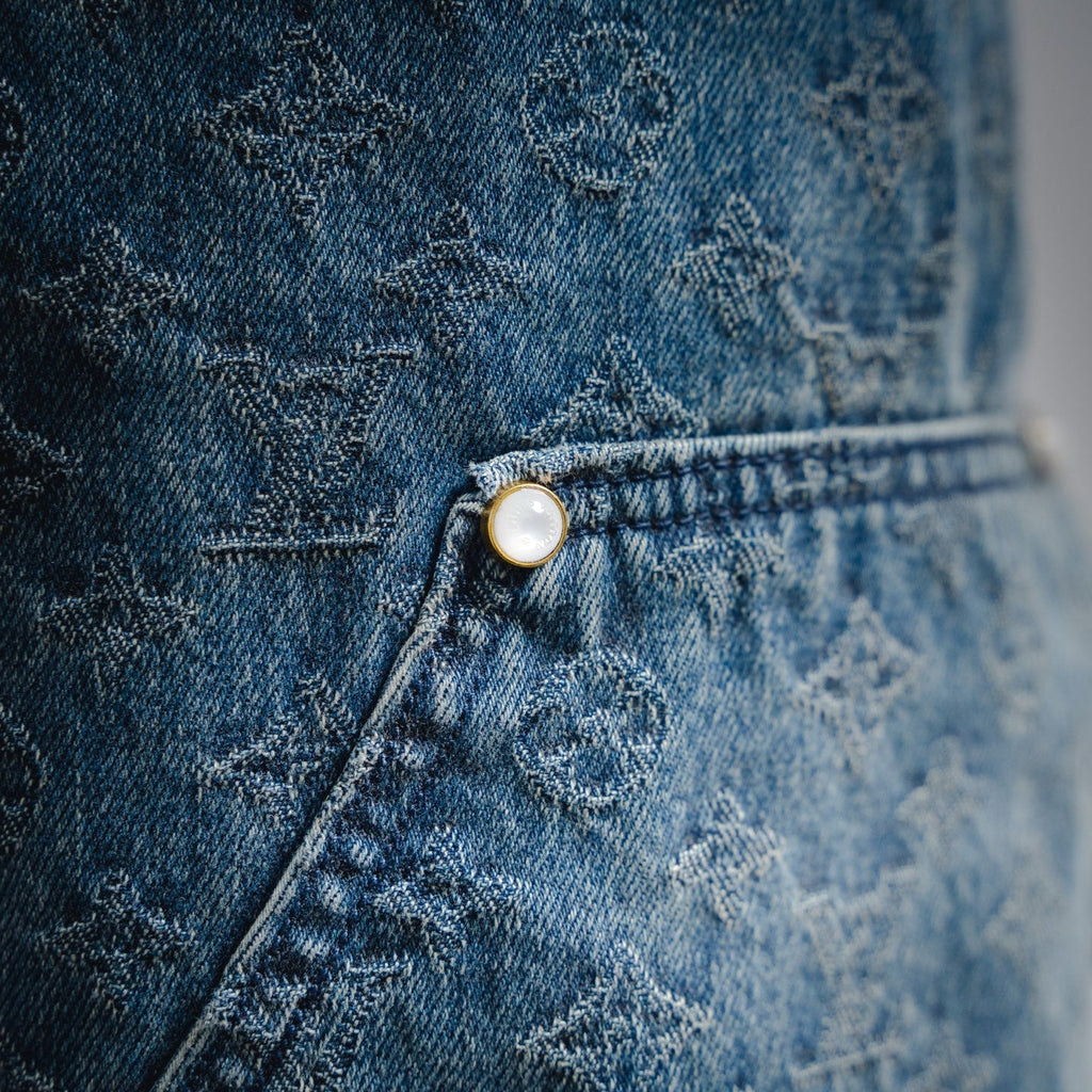 Louis jacquard denim short