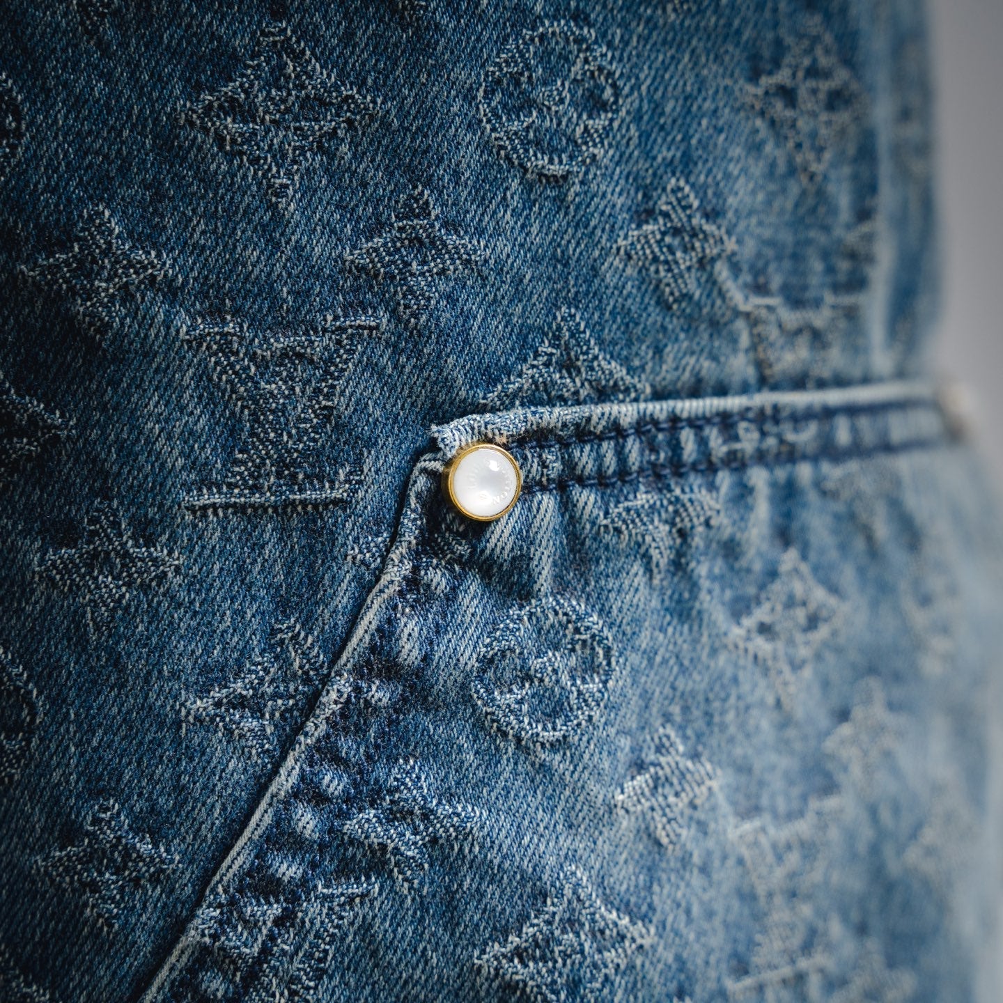 Louis jacquard denim short