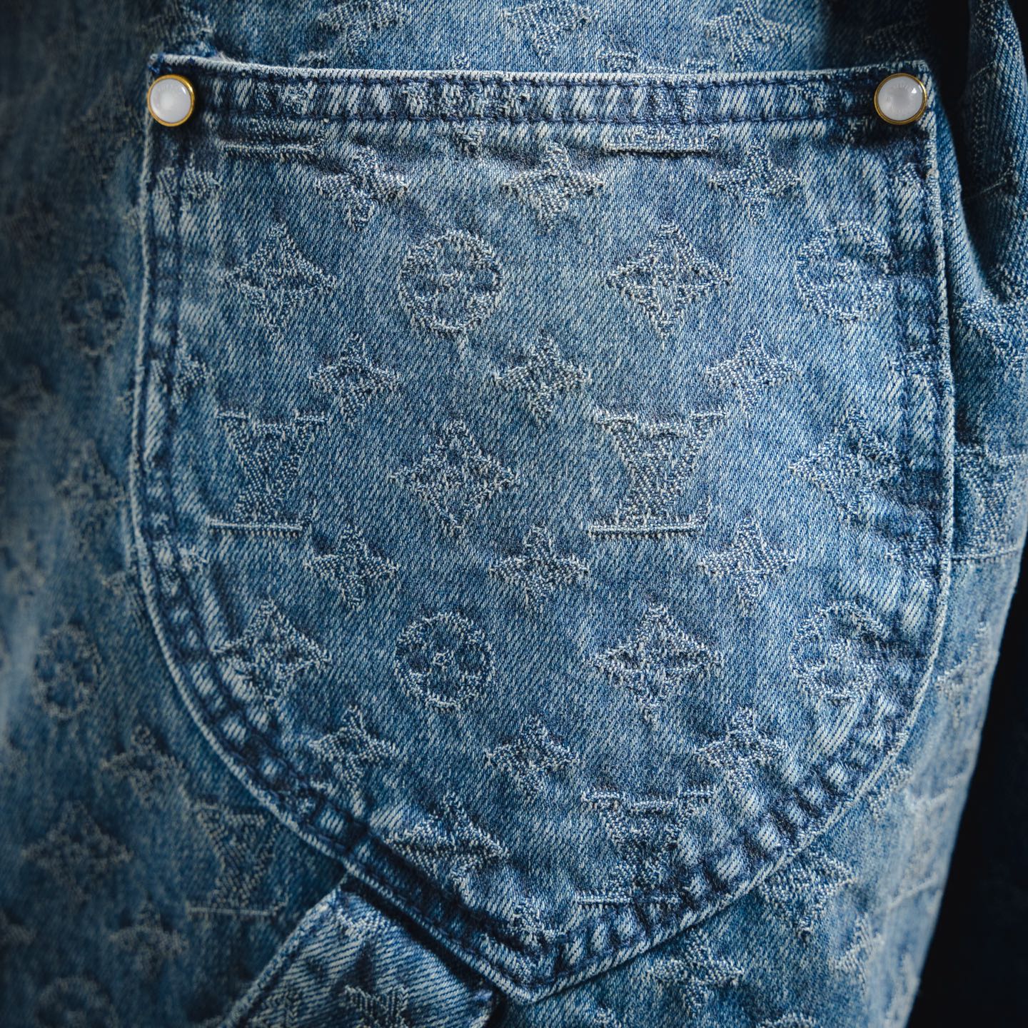 Louis jacquard denim short