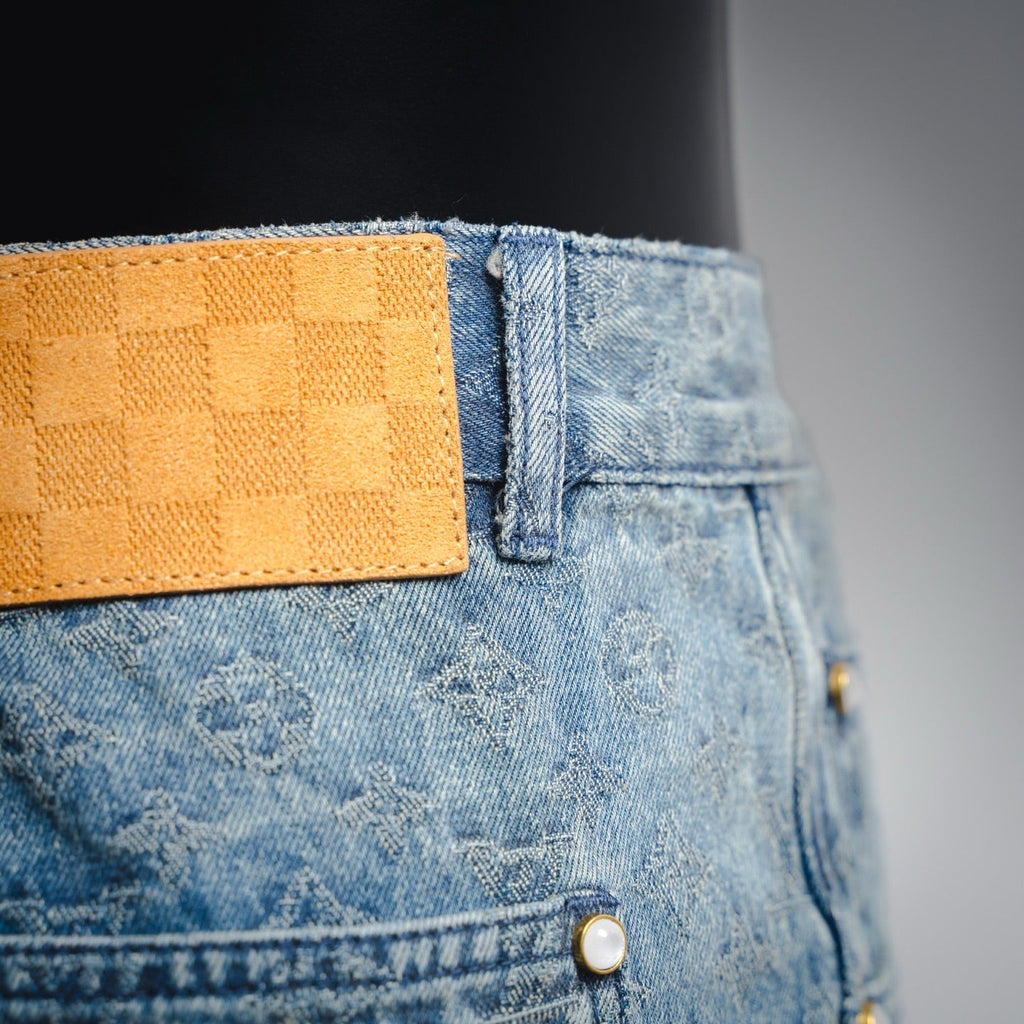 Louis jacquard denim short