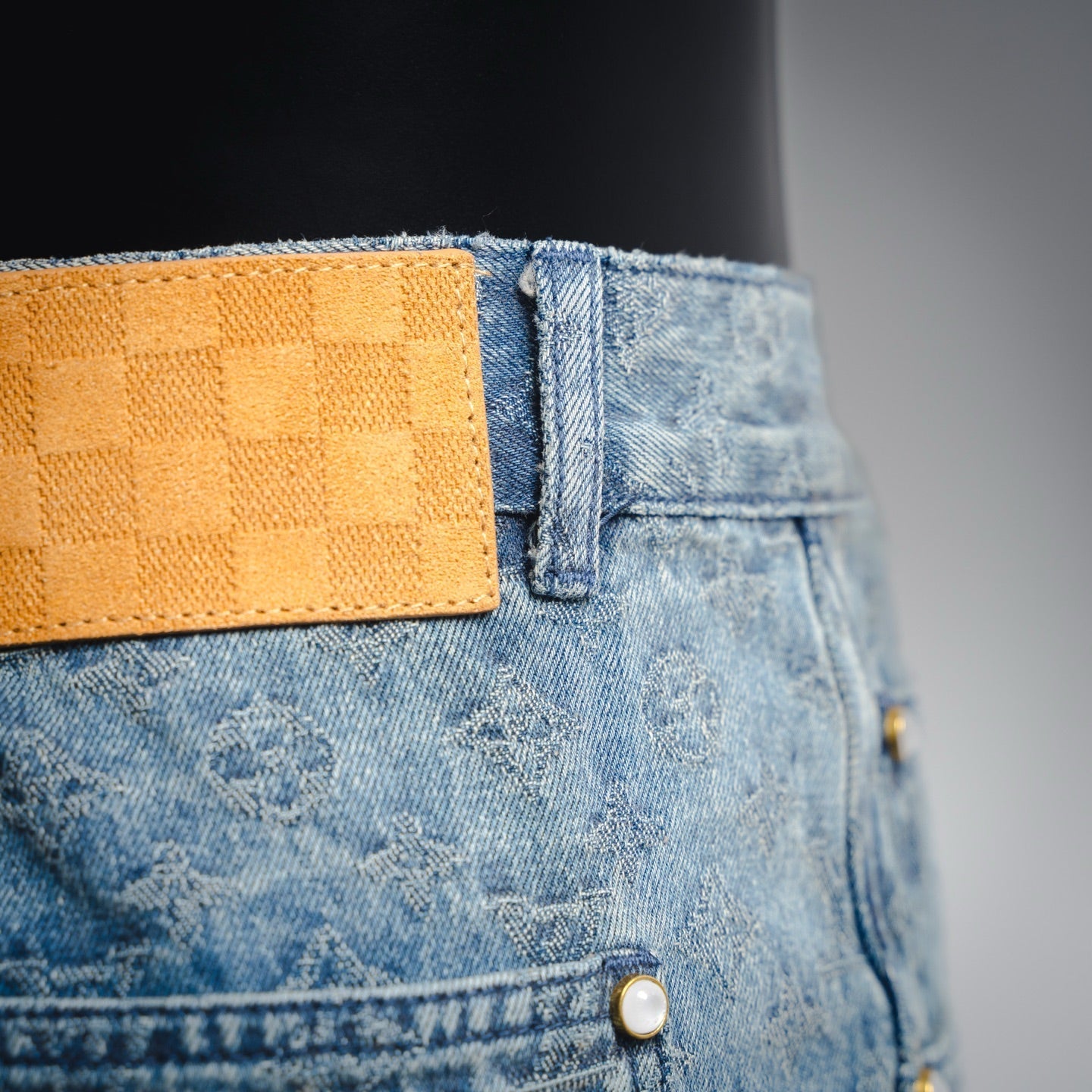 Louis jacquard denim short