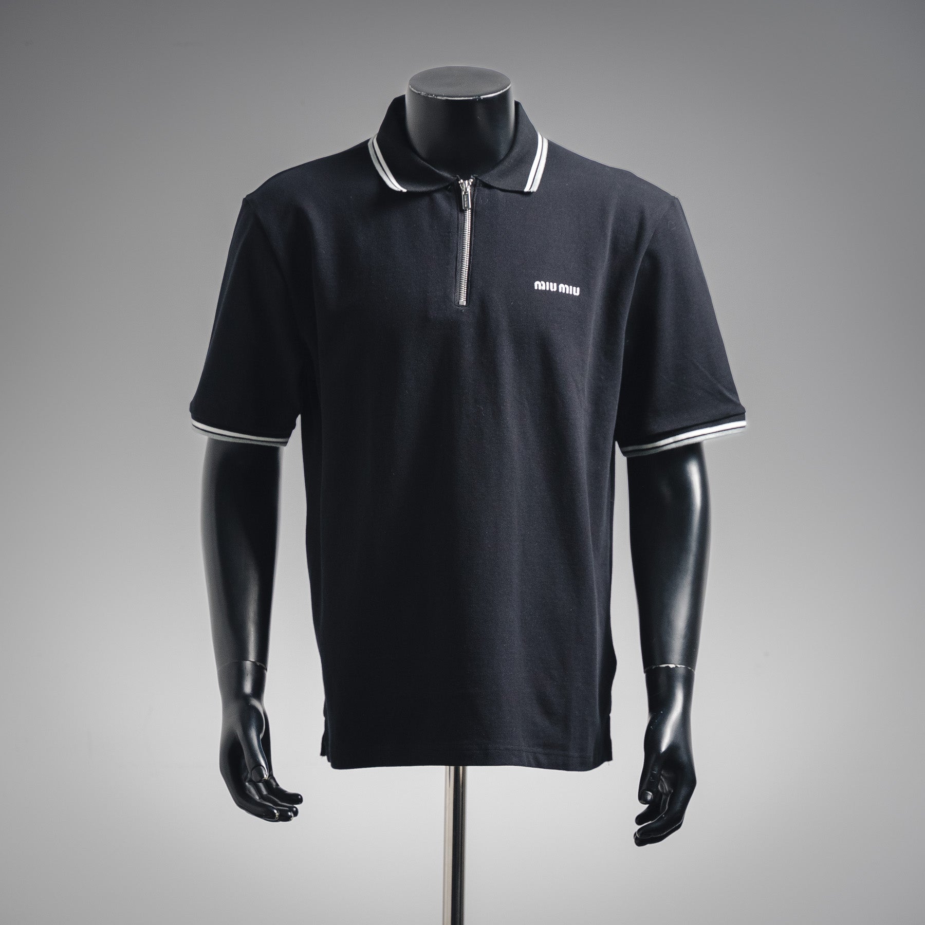 Miu 25ss zipper polo