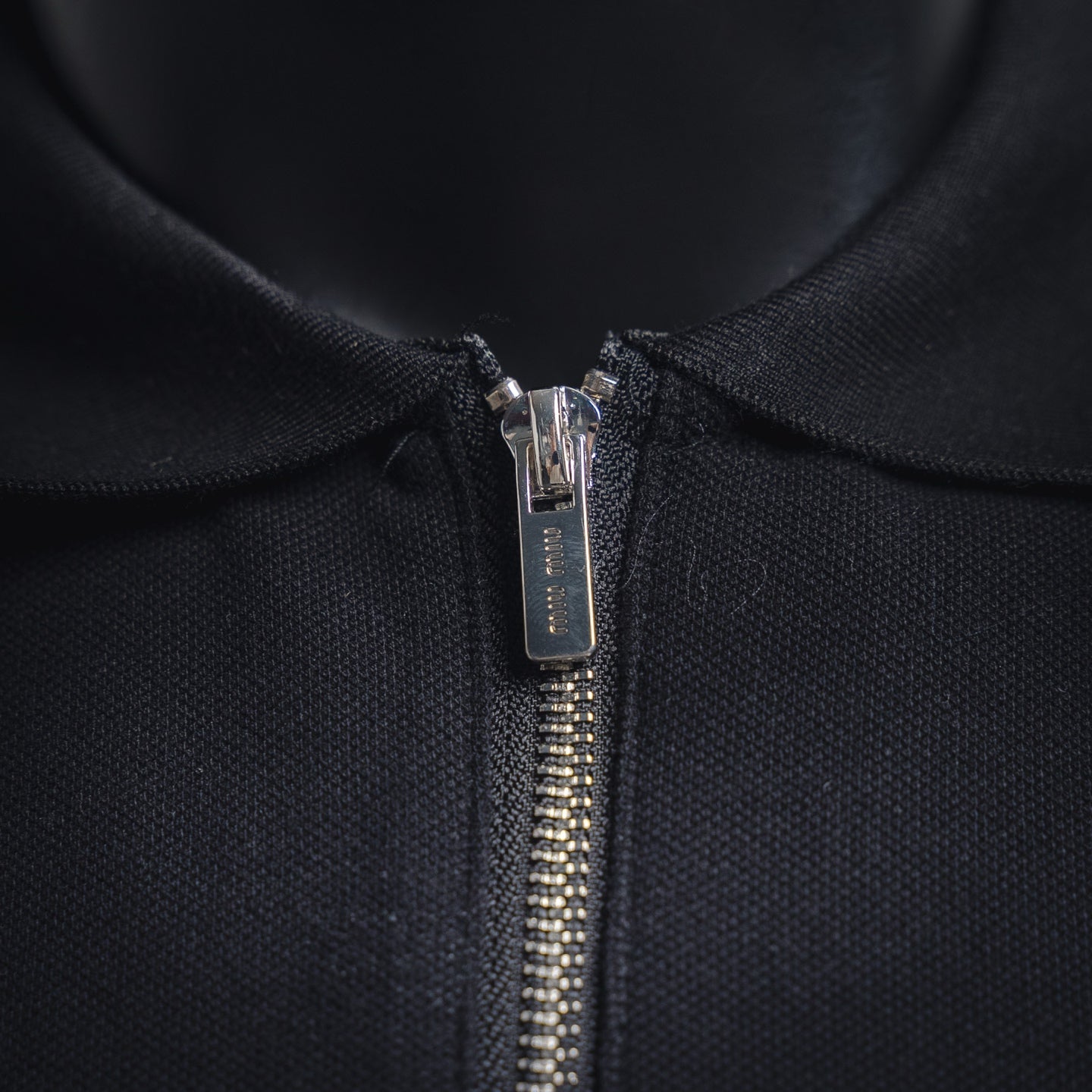 Miu 25ss zipper polo