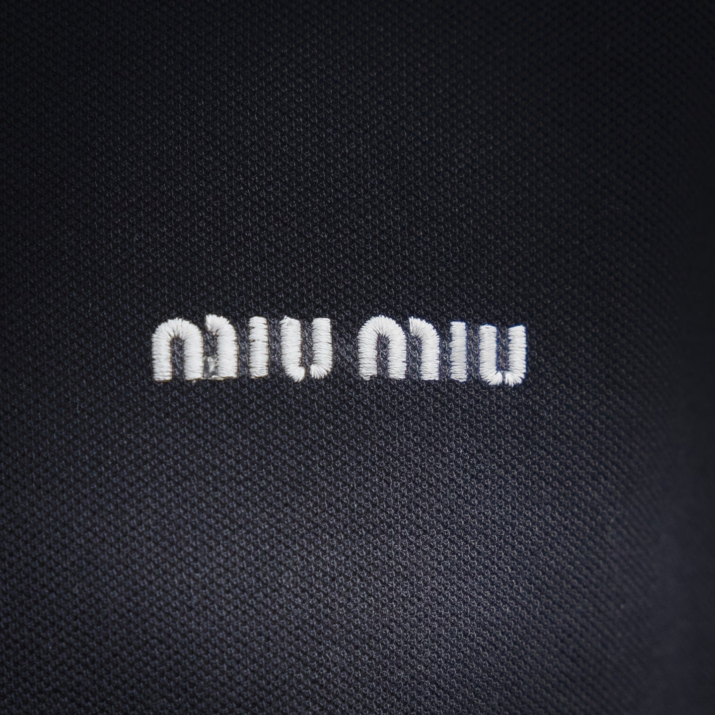 Miu 25ss zipper polo