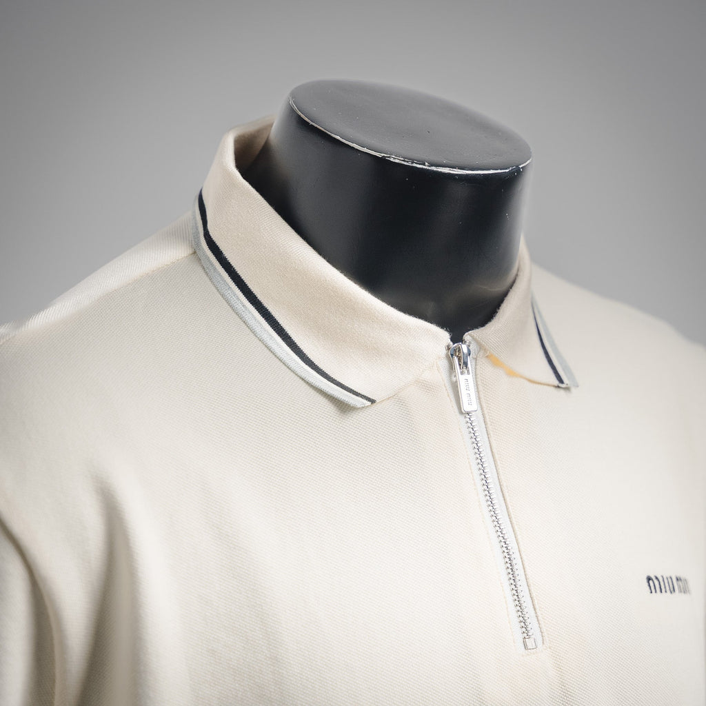 Miu 25ss zipper polo
