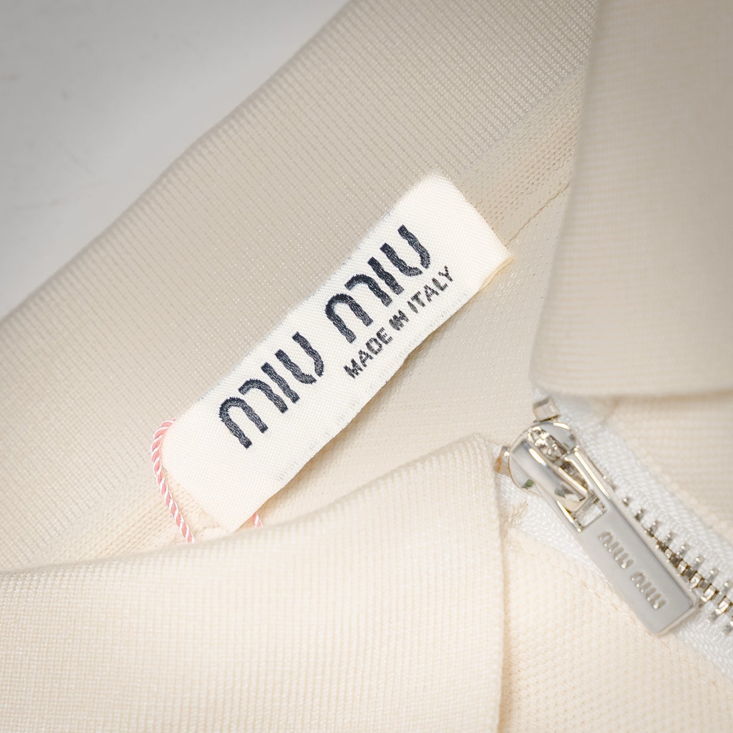 Miu 25ss zipper polo