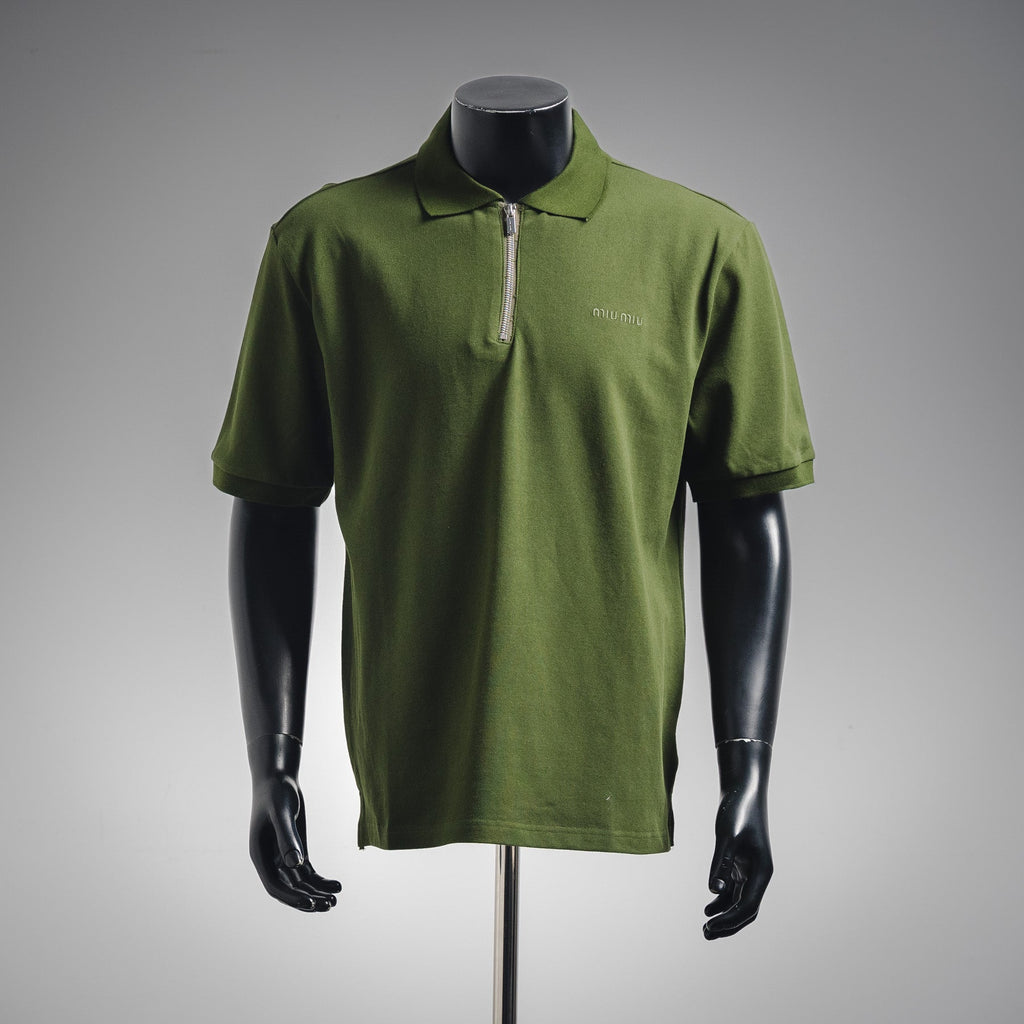 Miu 25ss zipper polo
