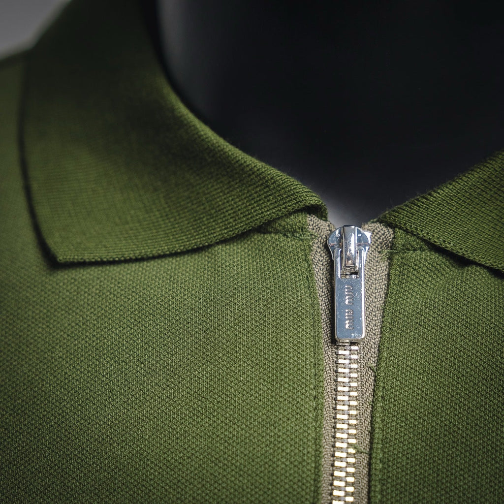 Miu 25ss zipper polo
