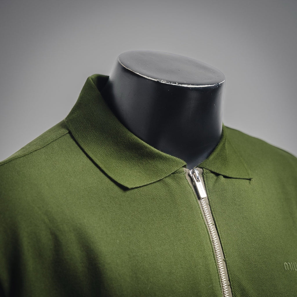 Miu 25ss zipper polo
