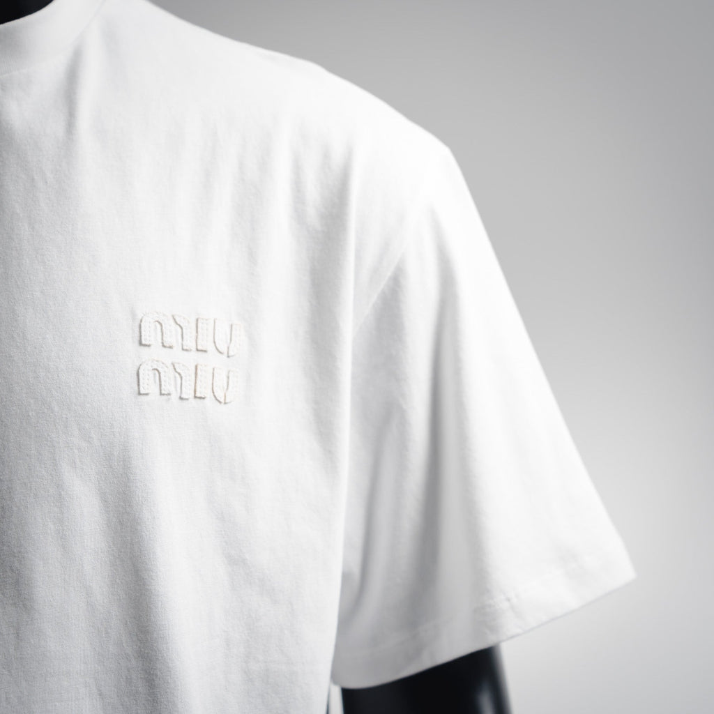 Miu 25ss embroidered t-shirt