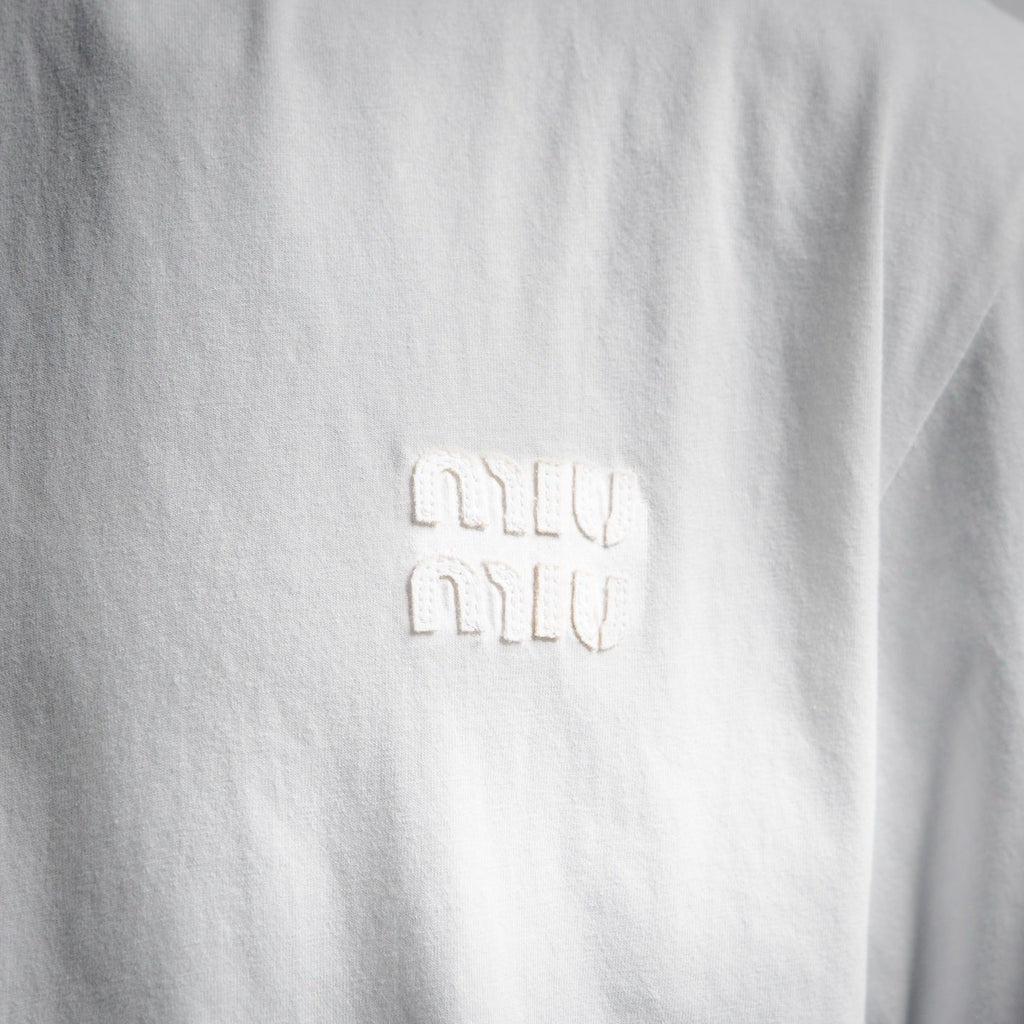 Miu 25ss embroidered t-shirt